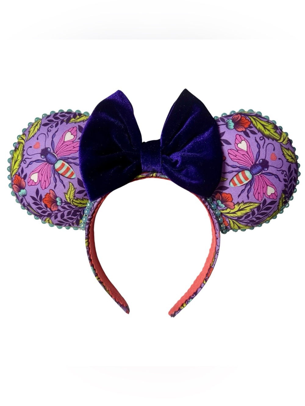 Purple Honeybee Minnie Mouse Ears